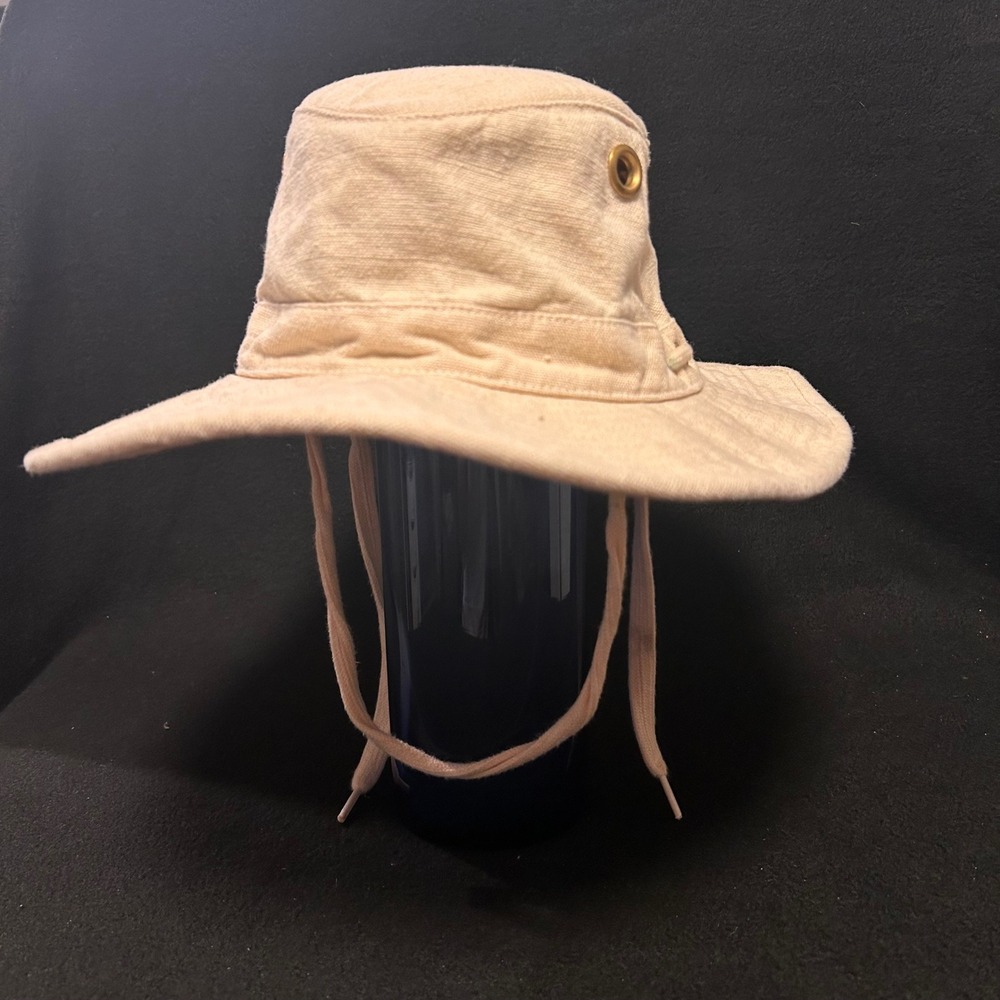 Tilley Hemp Hat Unisex 7 1/4 Beige Wide Brim Sun Protection TH5 Made in Canada